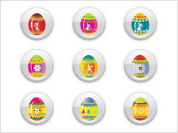Background with easter day buttons — Stock Vector