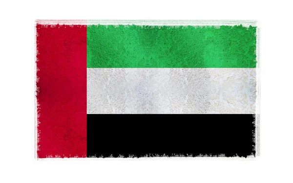 Bandeira do Emirado Árabe em segundo plano — Fotografia de Stock