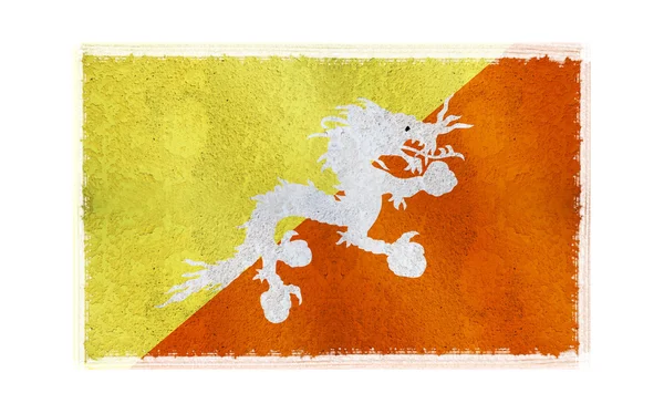 Флаг Бутана на заднем плане — стоковое фото