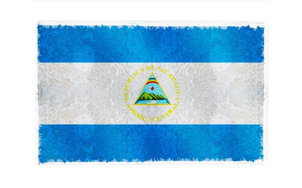 Прапор Нікарагуа на тлі — стокове фото