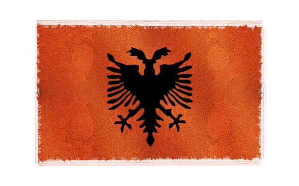 背景にアルバニアの旗 — ストック写真