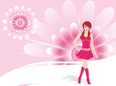 Fashion woman pose series clipart