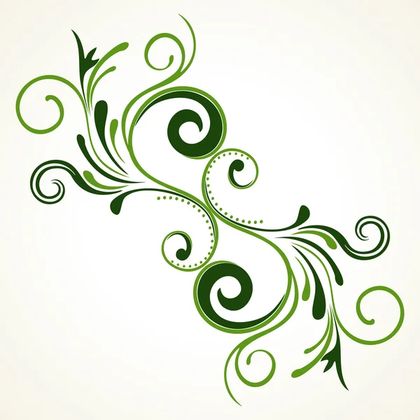 Ізольований зелений розквіт візерунка — стоковий вектор