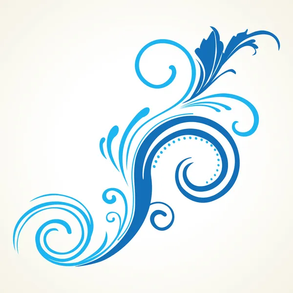 Modèle floral bleu vectoriel — Image vectorielle