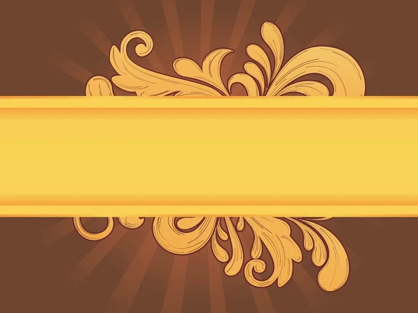 Фон с желтым баннером — стоковый вектор