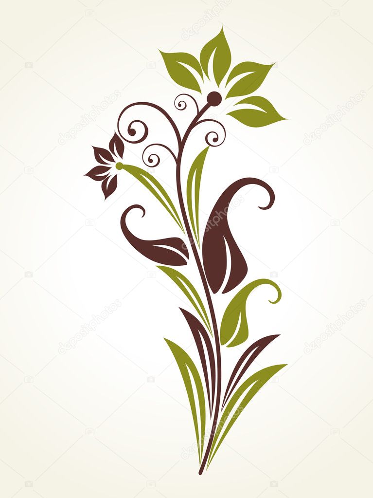 Background with natural floral pattern