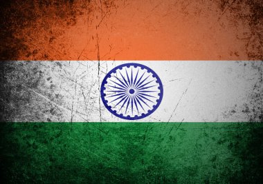 zemin üzerine Hindistan bayrağı