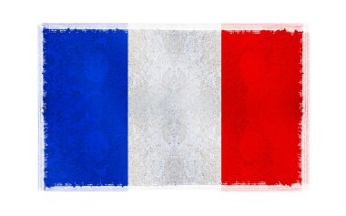 Flag of french on background clipart