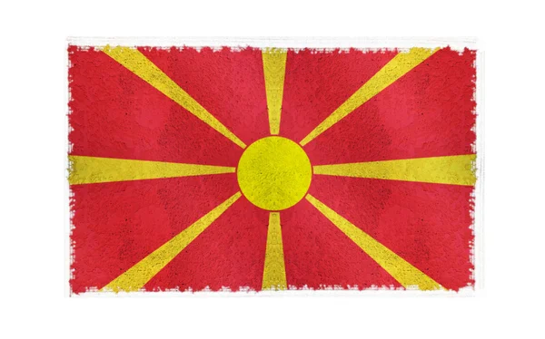 Флаг Македонии на заднем плане — стоковое фото
