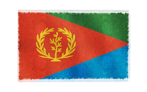 Flagga eritrea på bakgrund — Stockfoto
