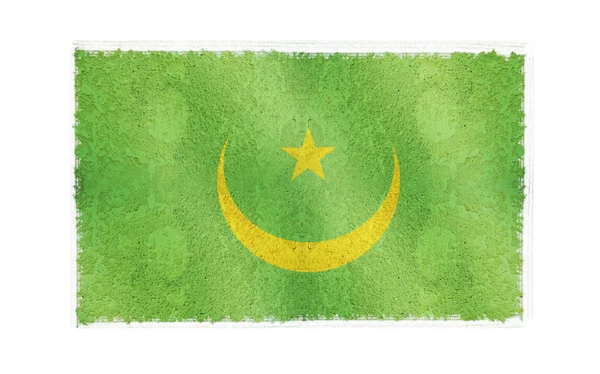 Bandeira da Mauritânia no fundo — Fotografia de Stock