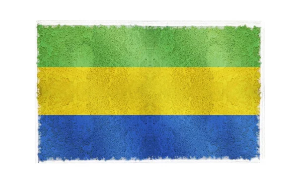 Gabons flagga på bakgrund — Stockfoto