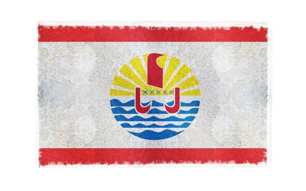 Bandera de la Polinesia Francesa en segundo plano — Foto de Stock