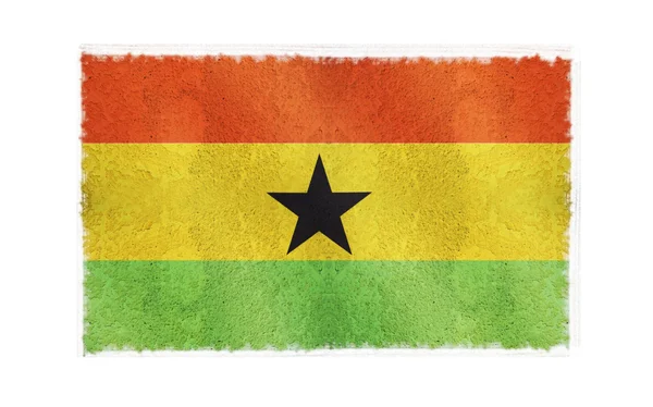 Bandeira de Gana no fundo — Fotografia de Stock
