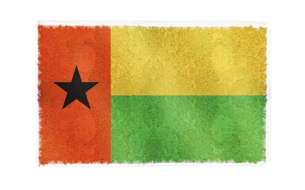 Bandeira da Guiné Bissau em segundo plano — Fotografia de Stock