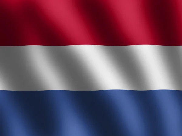 Flag of Holland waving in the wind — Stock Photo, Image