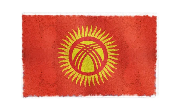 背景にキルギスタンの旗 — ストック写真