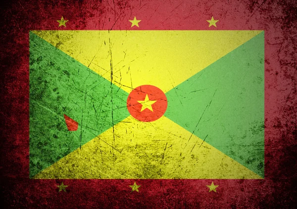 Grenadská vlajka na pozadí — Stock fotografie