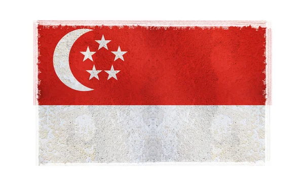 배경에 싱가포르의 국기 — 스톡 사진