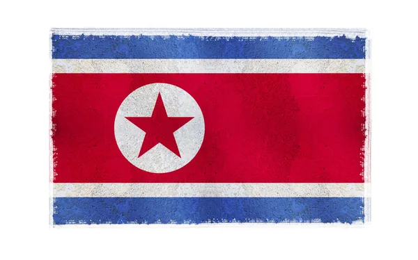 Vlag van Noord-korea op achtergrond — Stockfoto