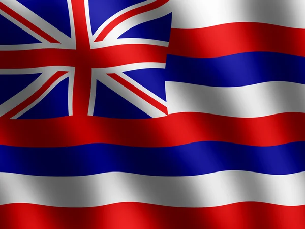 Bandiera delle Hawaii sventola nel vento — Foto Stock