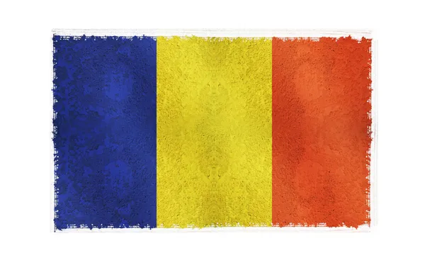Прапор Румунії на тлі — стокове фото