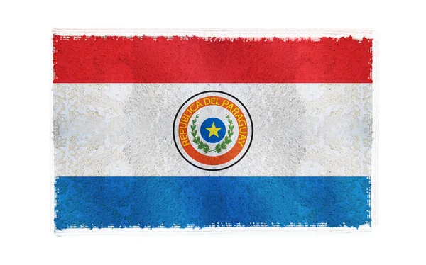 Bandeira do Paraguai em segundo plano — Fotografia de Stock