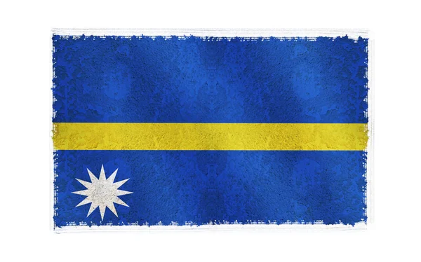 Bandera de Nauru en el fondo — Foto de Stock