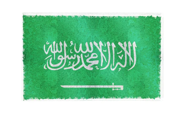 Флаг Саудовской Аравии на заднем плане — стоковое фото