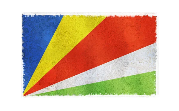 Flagge der Seychellen im Hintergrund — Stockfoto