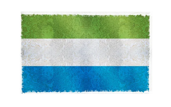백그라운드에 시에라리온의 국기 — 스톡 사진