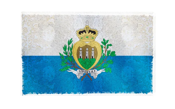 Bandeira de San Marino no fundo — Fotografia de Stock