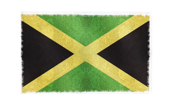 Bandeira da Jamaica em segundo plano — Fotografia de Stock
