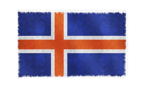 Flaga Islandii na tle — Zdjęcie stockowe