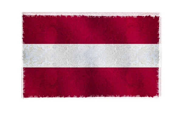 Bandeira da Letónia em segundo plano — Fotografia de Stock