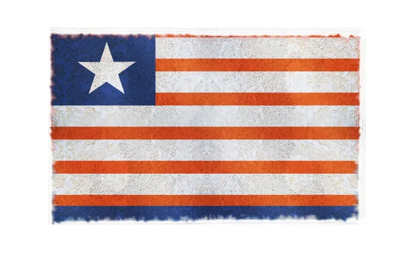 Liberya bayrağı arka plan üzerinde — Stok fotoğraf