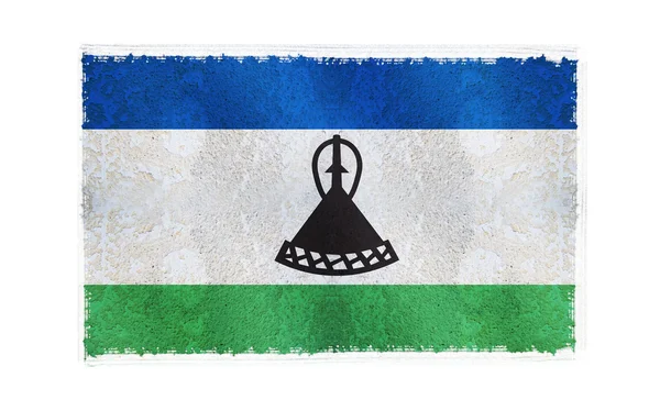 Прапор Лесото на тлі — стокове фото