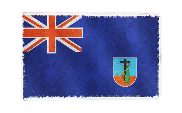 Bandeira de Montserrat no fundo — Fotografia de Stock
