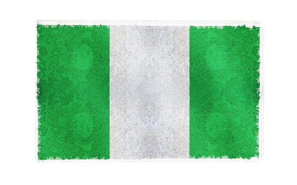 Flagga nigeria på bakgrund — Stockfoto