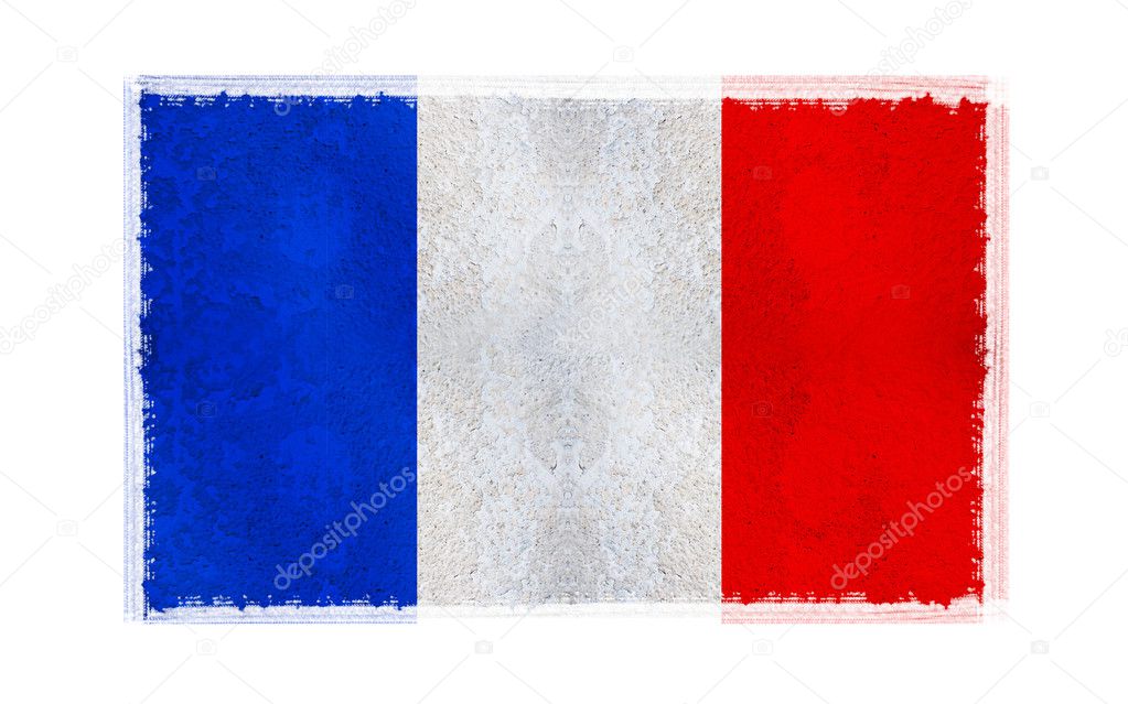 Flag of french on background