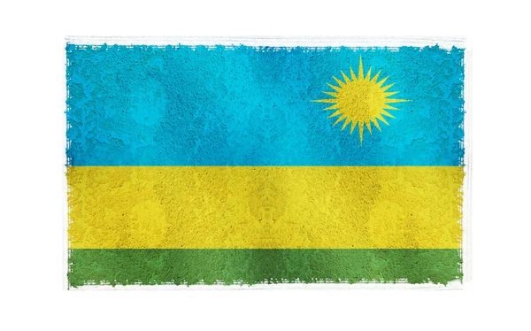 Drapeau du Rwanda sur fond — Photo
