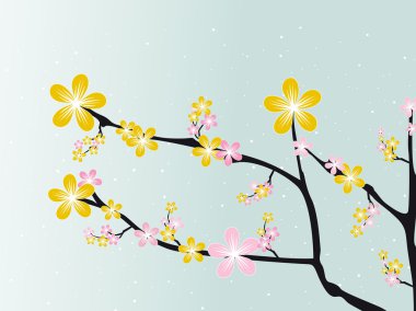 Lovely spring blossom background clipart