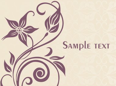 Floral sample text background clipart