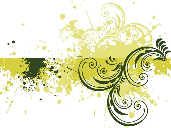 Grungy achtergrond met bloemmotief — Stockvector