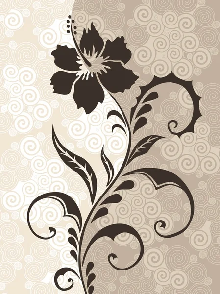 Stylizované pozadí s květinovým vzorem — Stockový vektor