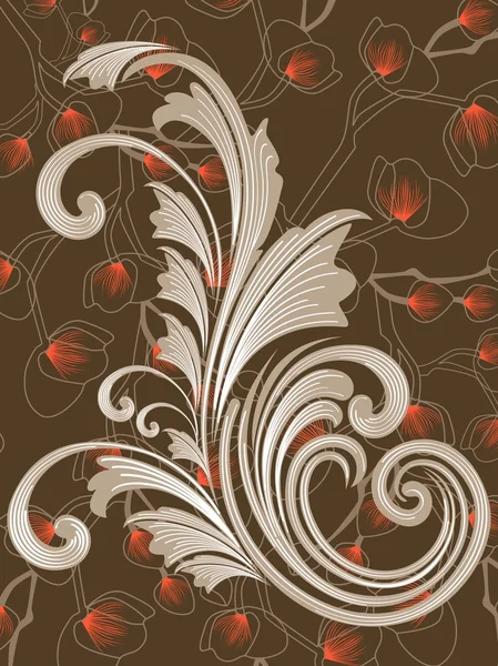 Fond avec floral — Image vectorielle