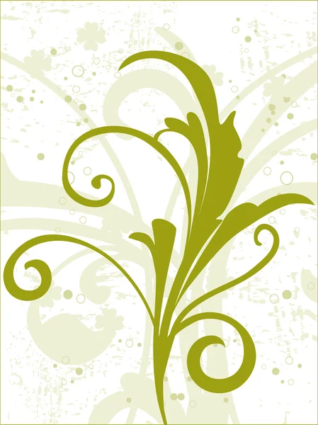 美しい緑の花柄のパターン — ストックベクタ