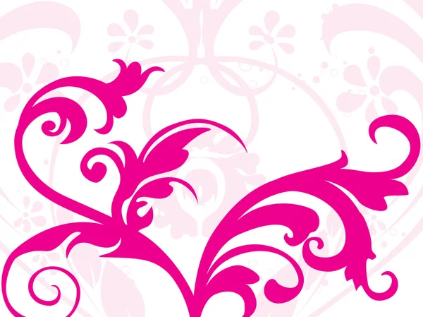 Pink floral patroon achtergrond — Stockvector