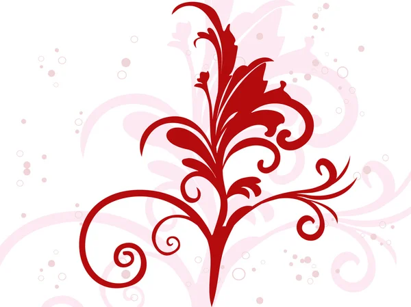 Rödbruna blommor bakgrund — Stock vektor