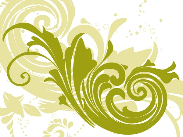 Φόντο με πράσινη floral — Διανυσματικό Αρχείο